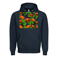 Navy halloween pumpkin tumbler Zipper Hoodie - BundleAndBundleShop