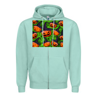 Seafoam halloween pumpkin tumbler Zipper Hoodie - BundleAndBundleShop