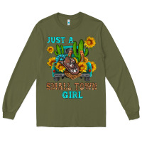 Army Green just a small town girl Long Sleeve Tee - HRA Design Shop