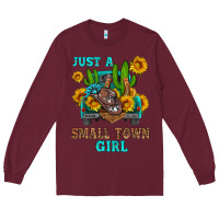 Burgundy just a small town girl Long Sleeve Tee - HRA Design Shop
