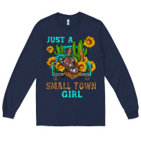 Navy just a small town girl Long Sleeve Tee - HRA Design Shop