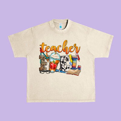 Teacher Fuel Urban Heavy Tee Designed By Zillion Design Studio