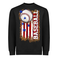 Black baseball american flag Heavyweight Sweatshirt - texasbilliewilder