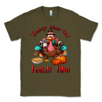 Army Green turkey wine and feelin fine Classic Tee - BundleAndBundleShop