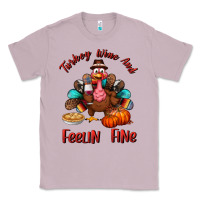 Lilac turkey wine and feelin fine Classic Tee - BundleAndBundleShop