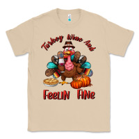 Mushroom turkey wine and feelin fine Classic Tee - BundleAndBundleShop