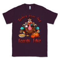 Plum turkey wine and feelin fine Classic Tee - BundleAndBundleShop