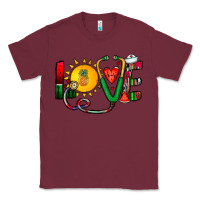 Burgundy summer nurse Classic Tee - CowhideDigitalArt