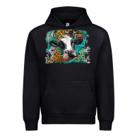 Black holstein cow leopard and western background Urban Hoodie - BarkalooDesign