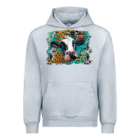 Heather Grey holstein cow leopard and western background Urban Hoodie - BarkalooDesign