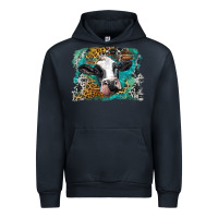 Navy holstein cow leopard and western background Urban Hoodie - BarkalooDesign