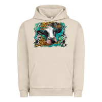 Pigment French Oak holstein cow leopard and western background Urban Hoodie - BarkalooDesign