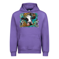 Tulip holstein cow leopard and western background Urban Hoodie - BarkalooDesign