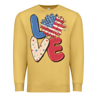 Antique Gold love 4th of july Premium Sweatshirt - MaliasSmallBusiness