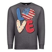 Charcoal Heather love 4th of july Premium Sweatshirt - MaliasSmallBusiness
