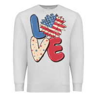 Dove Grey love 4th of july Premium Sweatshirt - MaliasSmallBusiness
