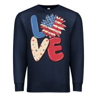 Navy love 4th of july Premium Sweatshirt - MaliasSmallBusiness