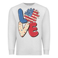 Oatmeal Heather love 4th of july Premium Sweatshirt - MaliasSmallBusiness