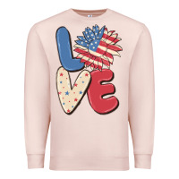Pale Pink love 4th of july Premium Sweatshirt - MaliasSmallBusiness