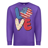 Purple love 4th of july Premium Sweatshirt - MaliasSmallBusiness