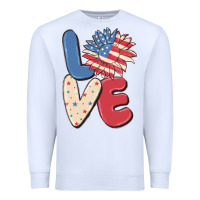 White love 4th of july Premium Sweatshirt - MaliasSmallBusiness