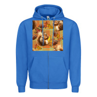 True Royal fall squirrel and plaid seamless Zipper Hoodie - BundleAndBundleShop