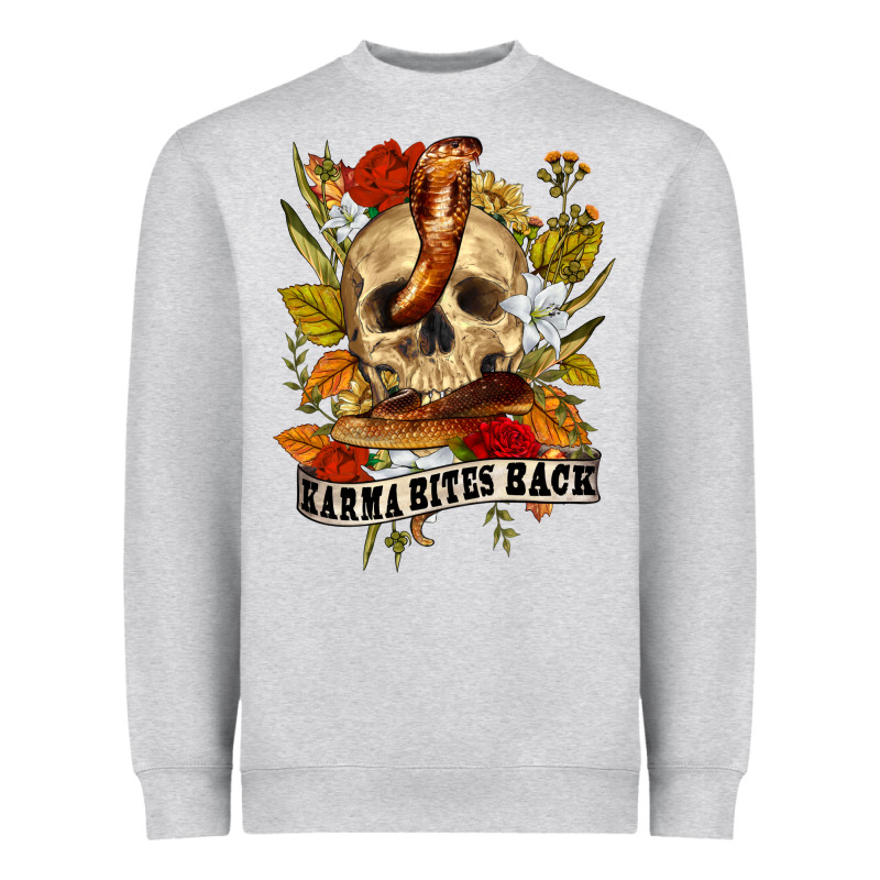 Karma Bites Back Heavyweight Sweatshirt by RanaPortraitStore | Teevron