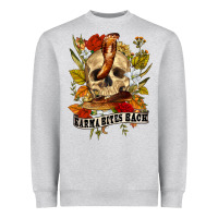 Heather Grey karma bites back Heavyweight Sweatshirt - RanaPortraitStore