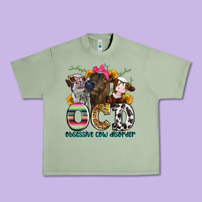 Ocd Obsessive Cow Disorder Urban Heavy Tee Designed By Zillion Design Studio
