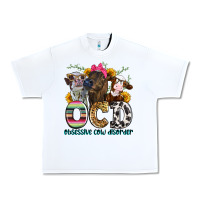 White ocd obsessive cow disorder Urban Heavy Tee - Zillion Design Studio