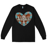 Black mama heart cowhide Long Sleeve Tee - CowhideDigitalArt