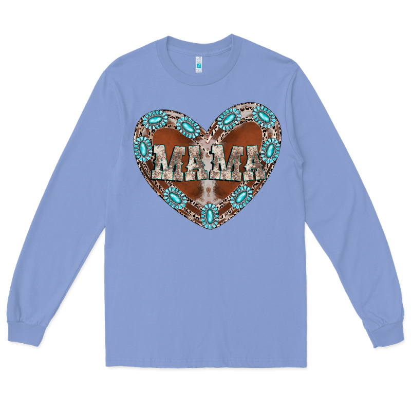 Mama Heart Cowhide Long Sleeve Tee by CowhideDigitalArt | Teevron