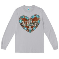 Moon Dust mama heart cowhide Long Sleeve Tee - CowhideDigitalArt