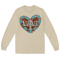 Mushroom mama heart cowhide Long Sleeve Tee - CowhideDigitalArt
