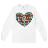 White mama heart cowhide Long Sleeve Tee - CowhideDigitalArt