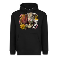 Black hereford bull western background Heavyweight Hoodie - LillyAllenDesigns