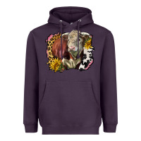 Plum hereford bull western background Heavyweight Hoodie - LillyAllenDesigns
