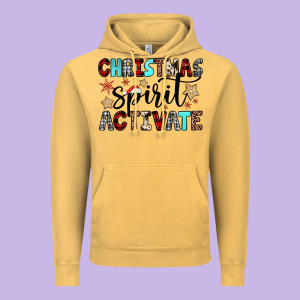 Christmas Spirit Activate Vintage Hoodie Designed By Jahusdesignshop