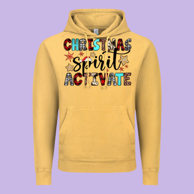 Christmas Spirit Activate Vintage Hoodie Designed By Jahusdesignshop