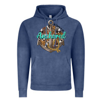 Vintage Denim anchored hebrews 6 19 Vintage Hoodie - texasbilliewilder
