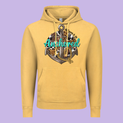 Vintage Hoodie anchored hebrews 6 19