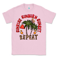 Bubblegum Pink sunrise sunburn sunnset repeat Classic Tee - CowhideDigitalArt