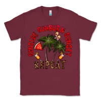 Burgundy sunrise sunburn sunnset repeat Classic Tee - CowhideDigitalArt