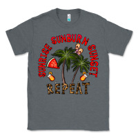 Charcoal Heather sunrise sunburn sunnset repeat Classic Tee - CowhideDigitalArt