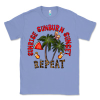 Colony Blue sunrise sunburn sunnset repeat Classic Tee - CowhideDigitalArt