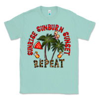 Seafoam sunrise sunburn sunnset repeat Classic Tee - CowhideDigitalArt