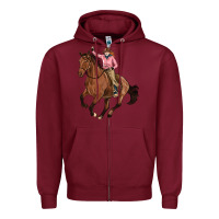 Burgundy cowgirl Zipper Hoodie - Artiststas