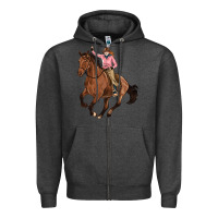 Charcoal Heather cowgirl Zipper Hoodie - Artiststas
