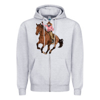 Heather Grey cowgirl Zipper Hoodie - Artiststas