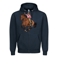 Navy cowgirl Zipper Hoodie - Artiststas